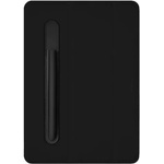Macally Stand Pen Case - полиуретанов калъф и поставка с отделение за Apple Pencil за iPad 7 (2019), iPad 8 (2020) (черен)