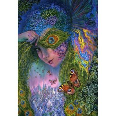 Grafika - Puzzle Josephine Wall: Peacock Goddess - 1 000 piese