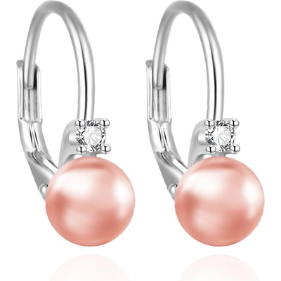 Agato Luxusní stříbrné náušnice s perlami AGT-E115LW-PPI