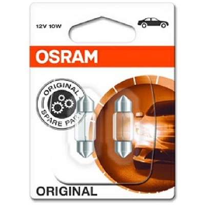 OSRAM Крушка OSRAM C10W, 12V, 10W, 120lm, 2 броя