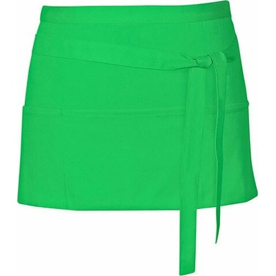 Link Kitchen Wear Krátká barmanská zástěra se třEma předníma kapsama Zelená jablková Pantone 360 X983