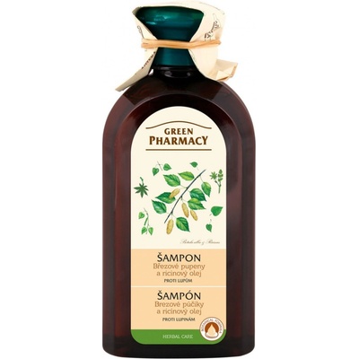 Green Pharmacy šampón proti lupinám Brezové púčiky a ricínový olej 350 ml