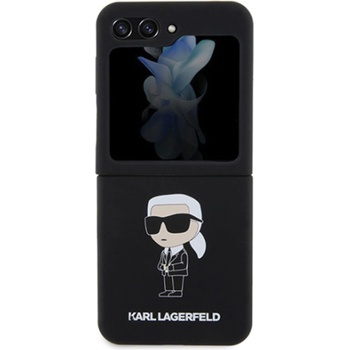 Image 1 of KARL LAGERFELD Гръб Karl Lagerfeld Liquid Silicone Ikonik NFT Case за Samsung Galaxy Z Flip 5 - Черен