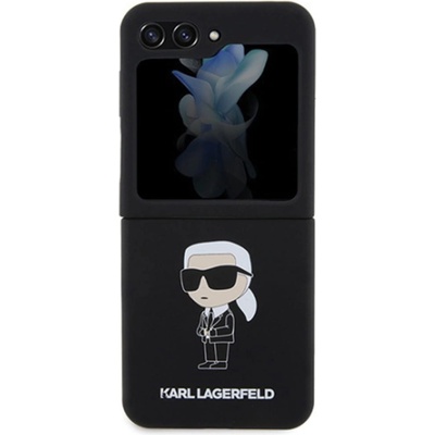 KARL LAGERFELD Гръб Karl Lagerfeld Liquid Silicone Ikonik NFT Case за Samsung Galaxy Z Flip 5 - Черен