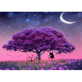 Norimpex - Puzzle Diamant painting: Purple tree 30x40cm - 1 - 39 piese