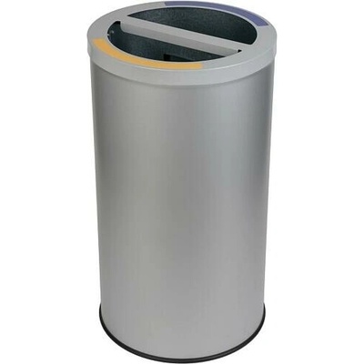 Alda Koš na tříděný odpad STREAM DUO s vnitřní kovovou nádobou, 2 x 30 L, nerezová ocel, šedá