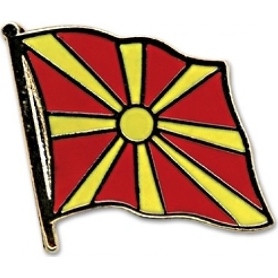 Odznak (pins) 20mm vlajka Macedónsko - farebný