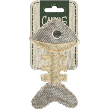 Duvo+ Canvas rybia kosť s catnipom 14 x 8 x 2 cm
