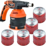 REXXER Комплект газова горелка + 5 бр. газ rexxer premium rb-04-112/ 1300 w (rb-04-112)
