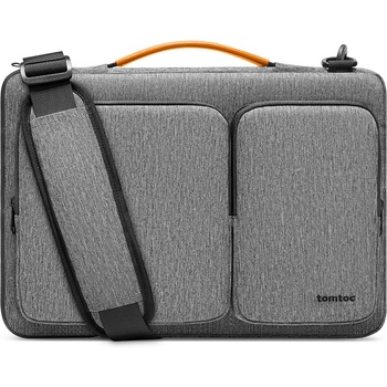 tomtoc Текстилна чанта с дръжки и презрамка за MacBook Pro 16, Pro 15 и лаптопи до 15.6 инча - Tomtoc Defender Laptop Briefcase (сив) (KF2320751)