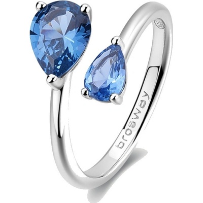 Brosway Stříbrný otevřený prsten Freedom Blue Fancy FFB114