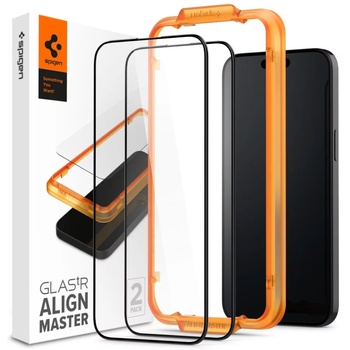 Spigen Glass tR AlignMaster 2 Pack, FC Black - iPhone 15 Pro Max (AGL06875)