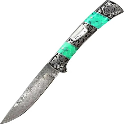 Damaškový outdoorový skladací CO-32803 DB3159 - Zelená KP32803