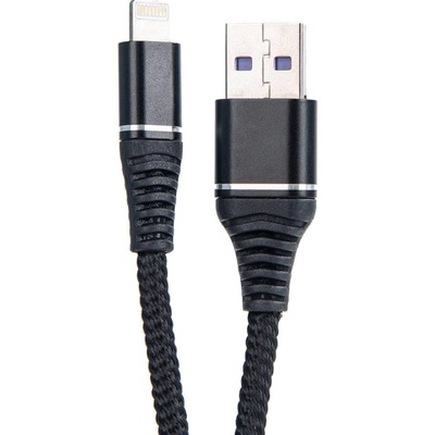 Bomba USB Data kábel extra ohybný pre iPhone 1M Čierna F160_BLACK
