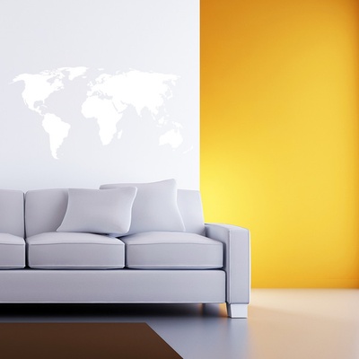 SABLIO Samolepka na zeď Mapa světa rozměry 180x90 cm – Hledejceny.cz