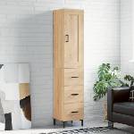 vidaXL Висок шкаф, сонома дъб, 34, 5x34x180 см, инженерно дърво (3200196)