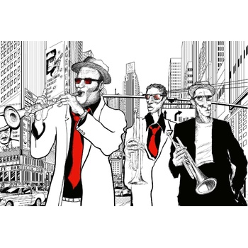 DIMEX ART s. r. o Флизелинов фототапет джаз група 375 x 250 см