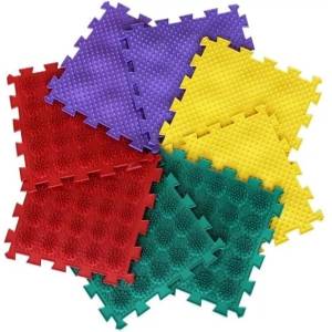 Ortho Puzzle Ortho Puzzle: Комплект ортопедични масажни килими - 8 части, таралеж (ORT-HEDGEHOGS)