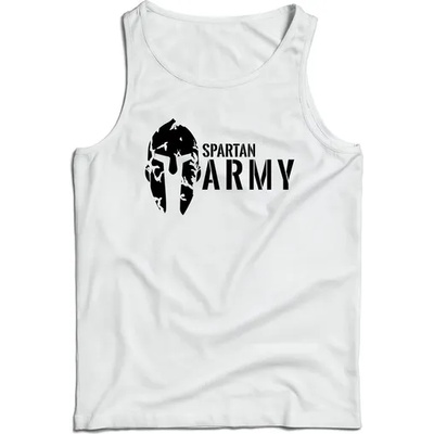 DRAGOWA Мъжки потник spartan army, бял, 160 г/м2 (3525)