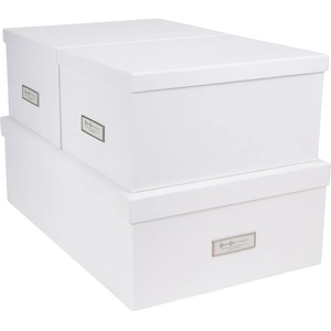 Bigso Комплект от 3 бели кутии за съхранение Inge - Bigso Box of Sweden (811345541-99)