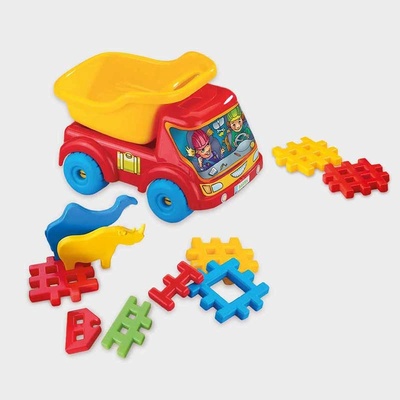 Marioinex Пластмасов камион с комплект вафлени блокчета (901 007)