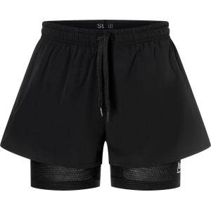 super. natural Дамски къси панталони super. natural Women's Double Layer Shorts - Jet Black (112-2815-0114)