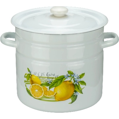 Новомосковская посуда Н-Тенджера 12lt "ЛИМОН" (I1624/2whtLem) (0129490)