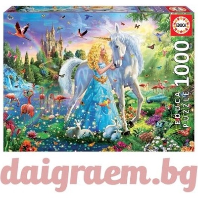 Educa Пъзел educa 17654 - 1000 части - Принцесата и еднорогът (edu17654)