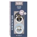 Bibs Colour z prírodného kaučuk svietiace Iron nočný Baby blue nočný