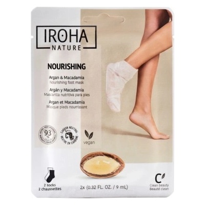 IROHA NATURE maska na nohy Argan a macadam 1 pár