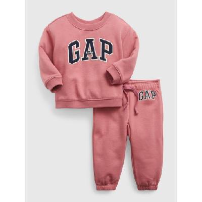 GAP Baby Gap logo комплект спортни панталони и суитшърт GAP GAP | Rozov | Момичешки | 6-12 месеца