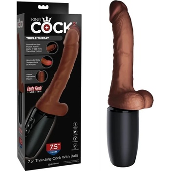 Image 1 of Тласкащ вибратор, тройна заплаха, 16, 6см. - Triple Threat Brown (PIPE572829)