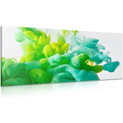 Obraz inkoust v zelených odstínech - 120x60