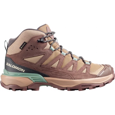 Salomon Дамски туристически обувки Salomon Women's X Ultra 360 Leather Mid GORE-TEX Walking boots - Desert Tan / Iron / Green Milieu - размер 36 2/3 (EU) (119-0937-0412)