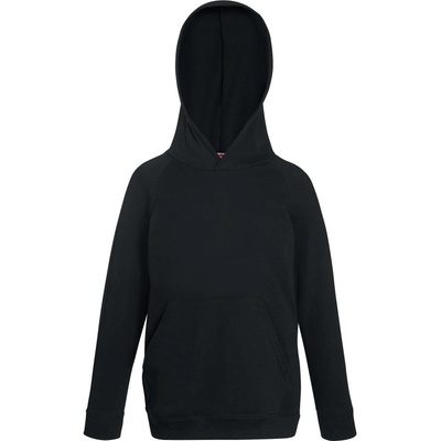 Fruit of the Loom F.O.L. Kids Lightweight Hooded Sweat black
