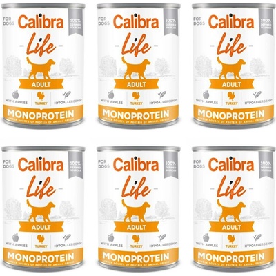 Calibra Life Dog Adult Turkey with Apples 6 x 400 g