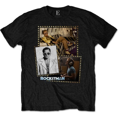 Elton John tričko Rocketman Montage čierne