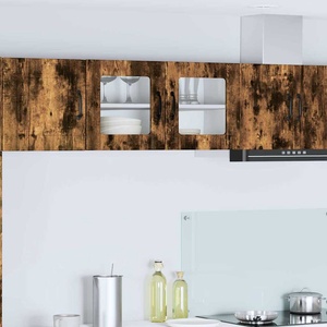 vidaXL Стенен стъклен шкаф PORTO Димян дъб 80 x 31 x 40 см (885300)