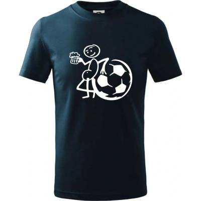 Veľký futbalista tričko Tmavomodrá