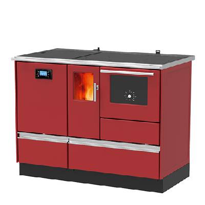 ALFA PLAM ALFA PLAM, peletový sporák ALFA TERM H20 ECO*E-CV s výměníkem 20 kW, červený