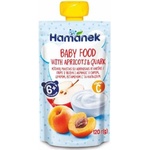 Hamanek Бебешко пюре Hamanek - Пауч с кайсии и кварк, 120 g (8595139783921) - ozone