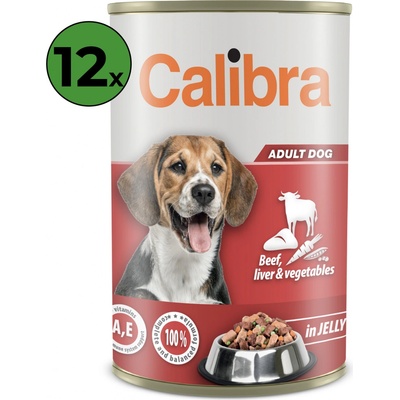 Calibra Dog Adult Beef & Liver & Vegetables 1240 g