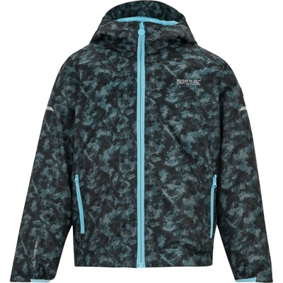 Regatta Детско водоустойчиво яке Regatta Kid's Printed Lever II Waterproof jacket - China Blue / Scratched Camo - размер 13 Years (703-7794-0116)