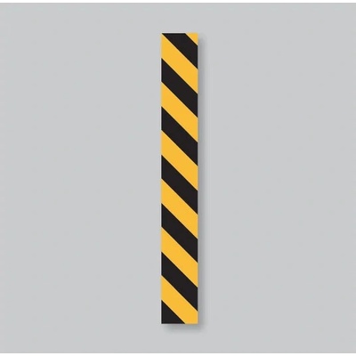 Předformovaná výstražná čára – termoplast, černo-žlutá, 1000×100mm, bal 10 ks