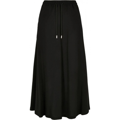 Ladies Satin Midi Skirt black