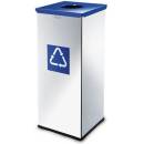 Alda Kovový odpadkový koš Prestige EKO Square na tříděný odpad 60 l modrý 4184