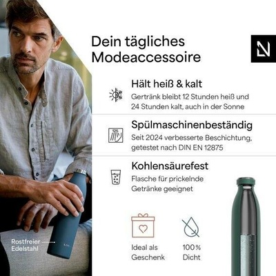 Lars Nysom termoláhev z nerezové oceli 1000 ml šedá