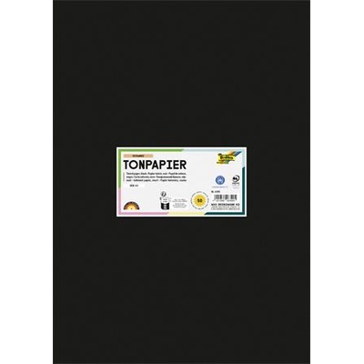 folia Цветна хартия a3, 130 г, 50 листа, folia, черна 6390 (6390)