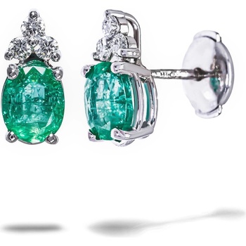 Blink-Blink smaragdové náušnice s diamantami 3177BSDZS