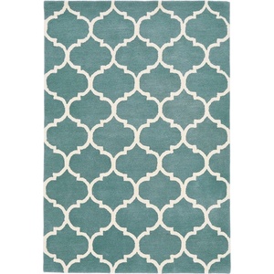 Asiatic Carpets Син ръчно изработен вълнен килим 120x170 cm Albany - Asiatic Carpets (ALBA120170DUCK)